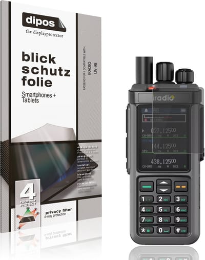 dipos – Matte Privacy Screenprotector geschikt voor IRADIO UV-98 | Anti-Spy Beschermfolie