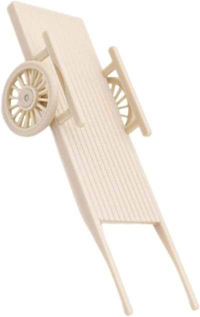 Miniatuur Kiepwagen - Mini Gereedschap - Poppenhuis Decoratie - Handgemaakt Harsmodel - 14.5 cm Lengte - Beige
