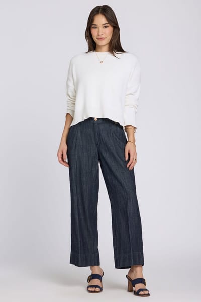 Teresa Wijde Enkel Jeans Met Hoge Taille