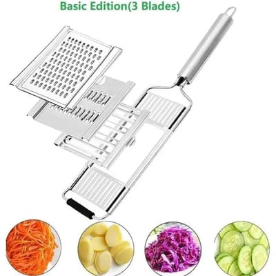 Groentesnijder Roestvrij Staal Shredder Snijder Multifunctionele Groentesnijder Snijset Handmatig Fruit Wortel Aardappel Rasp white