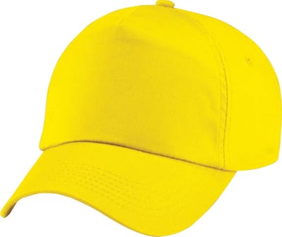 Beechfield Unisex Junior Junior 5 Panel Baseball Cap (Geel)