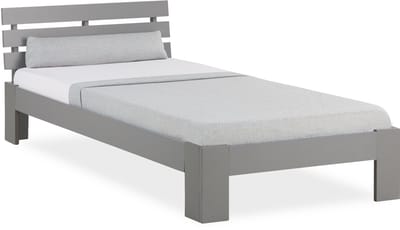 Homestyle4u Eenpersoonsbed - 90x200 cm - Kinderbed - Houten bed - Grijs