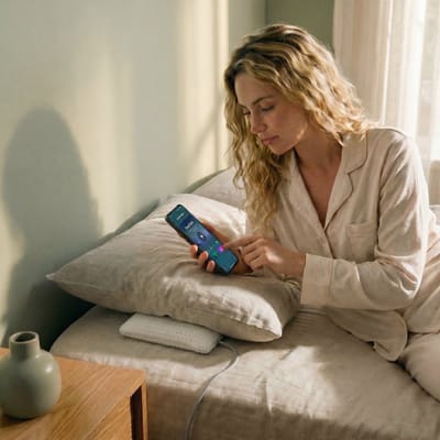 SleepEngine™ POD – Slaapverbetering met Neuro-Audio Technologie – Sneller Inslapen & Dieper Slapen – Zonder Wearables – Inclusief App