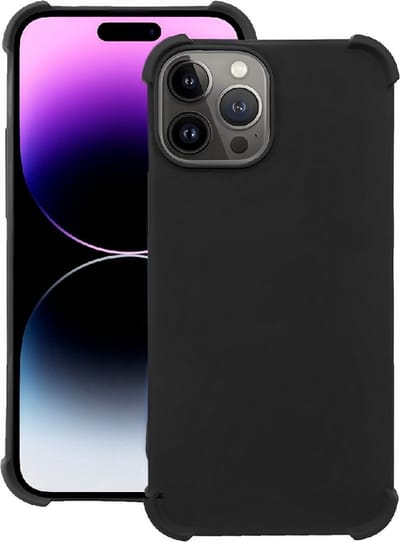 Anti Shock Silicone Hoesje Geschikt voor iPhone 15 - zwart- ZT Accessoires
