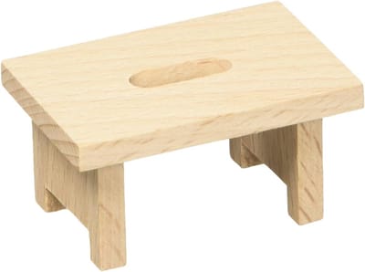 Poppenhuis Accessoires - Miniatuur Meubels - Poppenhuis Inrichten - Schaal 1:12 - 3x3.2x2.8 cm - Houtkleuren