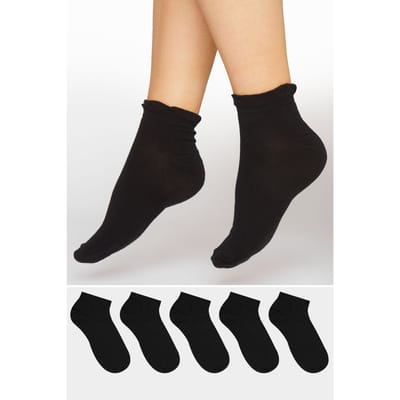 Yours Set Van 5 Paar Sportsokken In Zwartsize 37-40