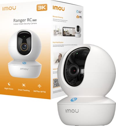 Imou Ranger RC -Babyfoon Met 3K Camera Met App - Panoramisch Draaien En Kantelen Voor Volledige 355° Dekking - Direct In Contact Met Familieleden Met één Druk Op De Fysieke Knop Van De Camera
