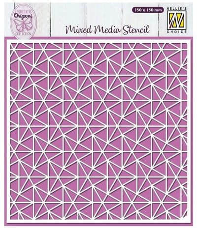 MMS-4K-069 - Mixed Media Stencil - Nellie Snellen - Origami Triangles - driehoeken driehoek