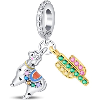 Bedel Echt Koper Verguld Alpaca Hanger Dieren Kralen Passend voor Armbanden Doe-het-zelf Cadeaus Vrouwen Delicaat Sieraden Accessoire wit