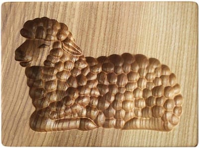Houten koekjesvorm voor 3D-gesneden koekjes, schaapvorm, ideaal voor muffins, maancake en chocolade bakken, 10 x 8 x 2 cm
