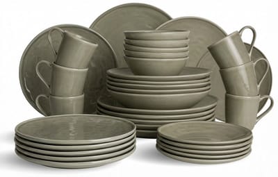 Dutch Rose Organic Dutch Rose Set 36 Delig Servies Olijf