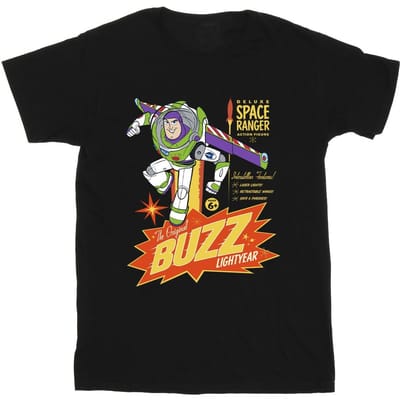 Disney Jongens Toy Story Buzz Lightyear Ruimte T-Shirt (Zwart)