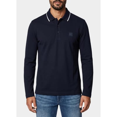 BOSS Orange Polo korte mouw Blauw PasserfordLong 10280967 01 50566186/404