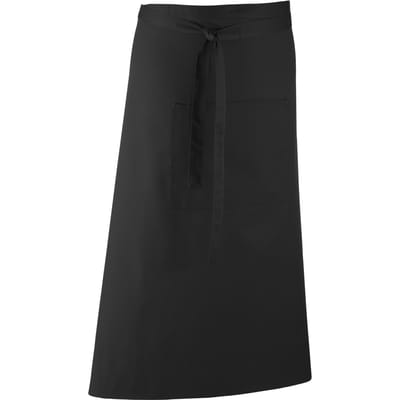Premier Unisex Kleuren Barschort / Werkkleding (Lange Continentale Stijl) (Pakket van 2) (Zwart)
