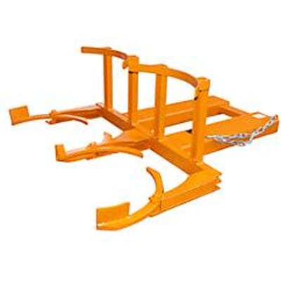 Vatenheffer BAUER FH-II, staal, 720 kg draagvermogen, voor 220 l vaten, B 1160 x D 1380 x H 485 mm, oranje