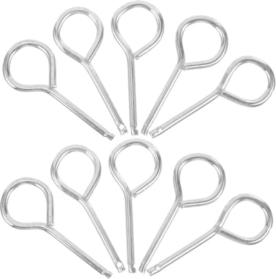 Veiligheidssluitingen Brandblusser - Trekpennen Set - Voorkomt Activering - Duurzaam Ijzer Materiaal - 5.3x2x0.3CM - Zilver