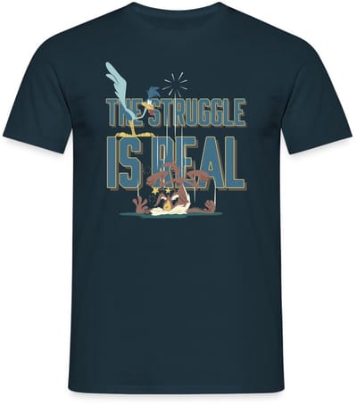 Looney Tunes The Struggle Is Real T-Shirt Heren