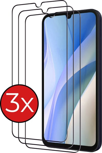 Screenprotector - 3 Stuks - Geschikt voor Samsung Galaxy A15 - Full Cover - Beschermglas - Gehard Glas - Tempered Glass - Screen Protector