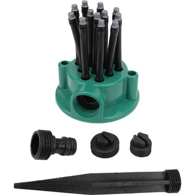 Arroseur de jardin rotatif à 360 degrés à têtes multiples automatiques pour l'irrigation agricole black