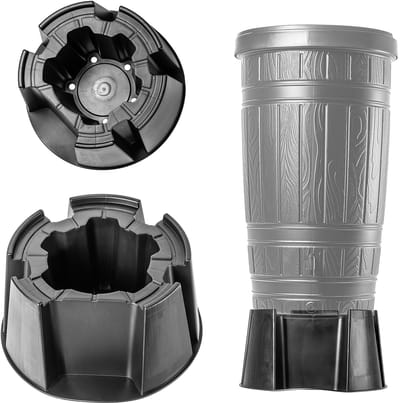 KADAX Standaard voor regentonnen, 60 cm, universele sokkel van kunststof voor ronde regenwatertanks, regenwaterton standaard, voet voor regenvat (antraciet, 60 cm)