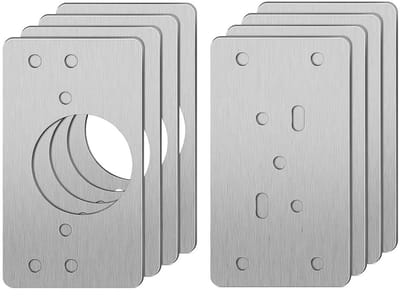 EXCITAT Scharnierreparatieset - roestvrij staal - voor deuren, kasten, woonkamers, laden, kratten en ramen - 8 stuks