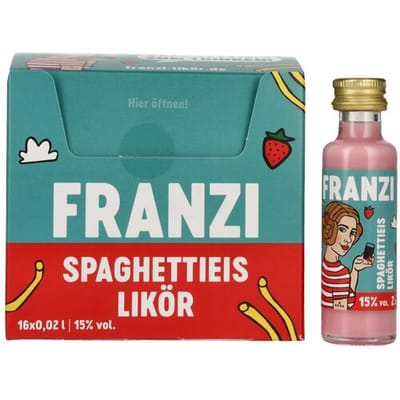 Franzi Likör Franzi Spaghettieis Likör 15% Vol. 16x0,02l