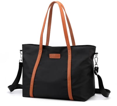 Dames Handtassen - Dames Tas Shopper Met Rits - Schoudertas - Schooltas - Handtas - Shopper - Boodschappentas - Werktas - Afneembare Schouderband - Geschikt Voor Een 15,6 Inch Laptop - Cadeau - Zwart
