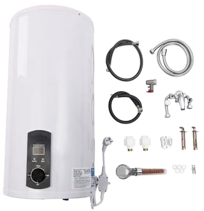 Elektrische Boiler - Waterverwarmer Tank - Direct Warm Water - Instelbare Temperatuur - 50 Liter Capaciteit - Wit