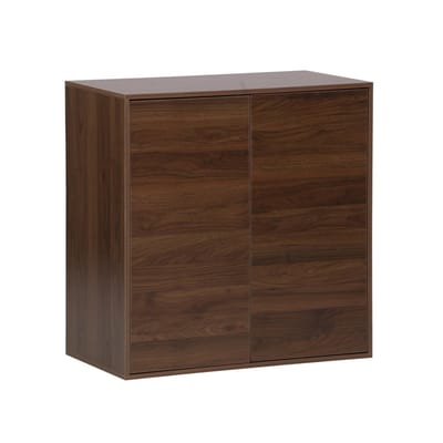 sweeek - Decoratieve opbergmodule houtdecor 2 deuren 70cm - kompo