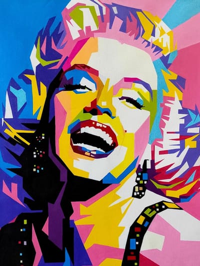 Marilyn Pop Art- Kristal Helder Galerie kwaliteit Plexiglas 5mm. - Blind Aluminium Ophangframe - Luxe wanddecoratie - Fotokunst - professioneel verpakt en gratis bezorgd