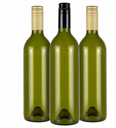 Bimberek - Wijnfles 750ml - Set van 10 - Olive Kleur - Met Dop