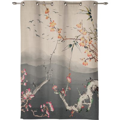 Bloemen Vlinder Libel Raamgordijnen Huisdecoratie Woonkamer Keuken Gordijnen Paneelgordijnen voor Slaapkamer 135W x 60H(cm)