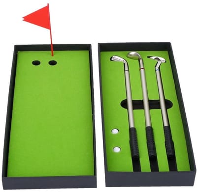 Dailygoody - Mini Golf Ballpoint Pen Set - Desk Accessoire - Creatief Design - Perfect voor Kantoor - Golf Thema - Leuk Cadeau voor Golfliefhebbers
