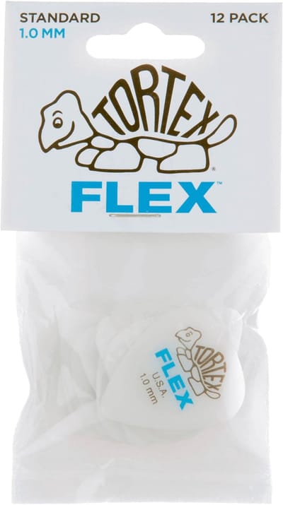 Dunlop 428P100 Tortex Flex Standard Plectrum 1.00mm 12-Pack - Plectra, zakje met 12 stuks