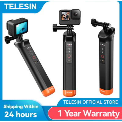 TELESIN Waterdichte Selfie Stick Drijfvermogen Bar Selfie Stick Met Draagriem Draadloze Afstandsbediening Voor Gopro Hero 8 9 10 11 12
