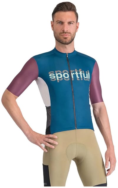 Sportful Supergiara Logo Korte Mouw Wielertrui Blauw S Man