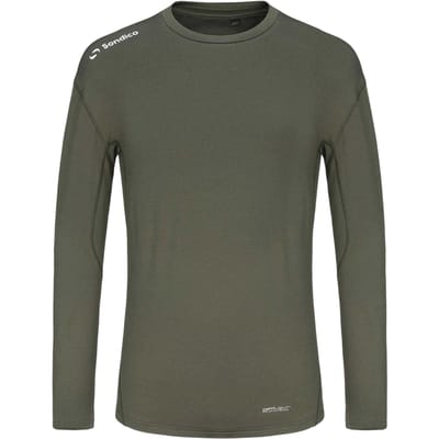 Sondico Heren Core Base Layer Top met lange mouwen (Olijf)