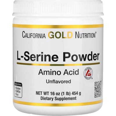L-Serine Poeder, Ajipure Aminozuren, Poeder zonder smaak, 454G (1 pond)
