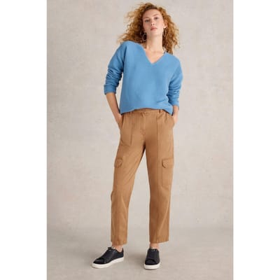 White Stuff Clover Cargo Trouser Mid Tan Maat: 18 REGULAR | Cargobroeken Outlet | Dames | Bruin