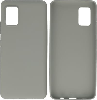 Hoesje Geschikt voor de Samsung Galaxy A41 - Backcover Color Telefoonhoesje - Grijs