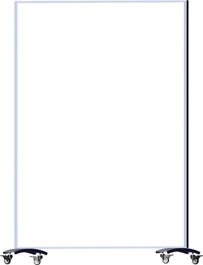 IVOL IVOL Mobiele Scheidingswand 120x160 cm - Akoestisch paneel - Whiteboard - Licht Grijs