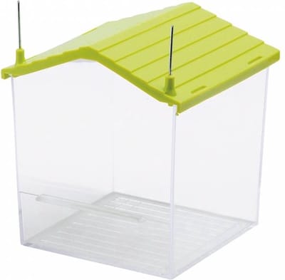 Duvo+ Badhuis chalet 10x10x12cm - wit - transparant
