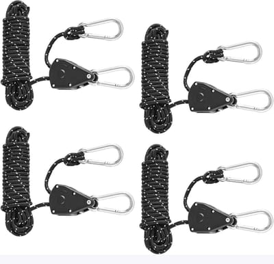 4 mm Reflectieve Tenttouwen met Spanner - Verstelbare Koorden voor Camping, Tarpaulin en Buitenactiviteiten, 4 Stuks