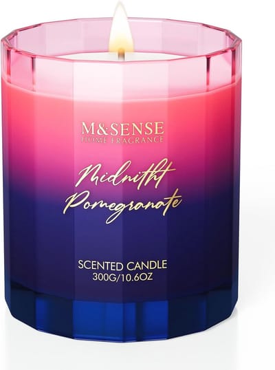 Geurokaarsen met Pomerans Geur - Natuurlijke en Niet-Giftige Luxe Aromatherapie - 300g voor 60 Uur Brandduur