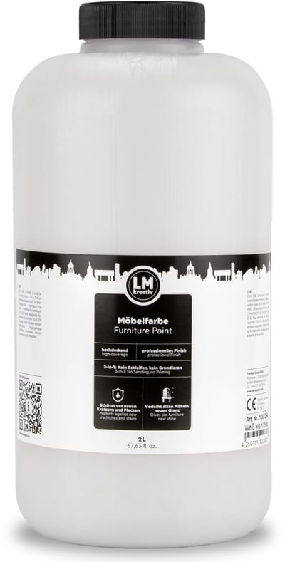 LM-Kreativ Meubelverf - Houtverf op waterbasis - Voor binnen en buiten - Milieuvriendelijk - Gletsjergrijs - 2L