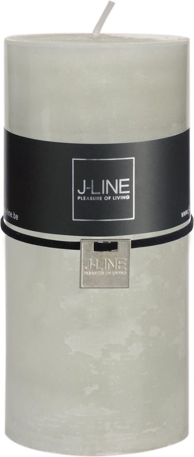 J-Line cilinderkaars - poedergroen - large - 52U - 6 stuks