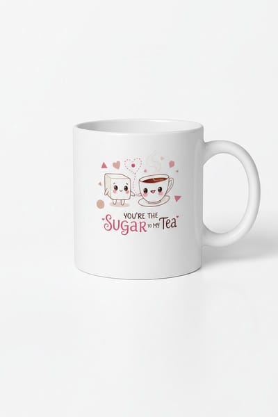 Mok 'You're the Sugar to my Tea' | Lieve Suiker & Thee Design Mok | Romantisch Cadeau