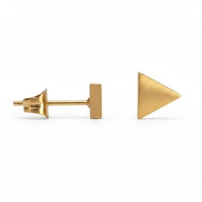 Aramat Jewels | Oorbellen | Stalen Oorbellen Driehoek Goudkleur – 4mm | | | |4mm | Staal | Kinderen, Volwassenen | Verkleurd niet