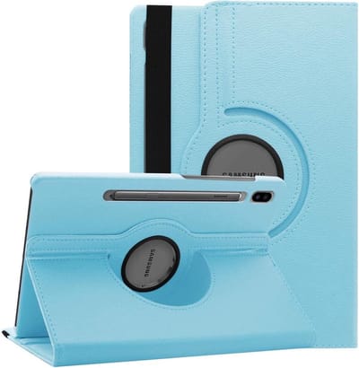 LuxeBass Tablet hoesje 360 - Licht Blauw geschikt voor Samsung Galaxy Tab S8