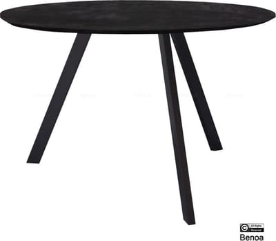 Eettafel Berlin Rond mangohout 150 cm - Zwart